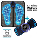 KIT MASSAGEM - Tapete e Massageador Elétrico - Dor nos Pés e Musculares