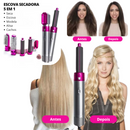Escova Secador de Cabelo 5 em 1 Multifuncional 110v Pink/PRATA