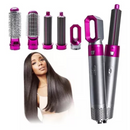 Escova Secador de Cabelo 5 em 1 Multifuncional 110v Pink/PRATA