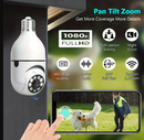 KIT 2 Câmera Lâmpada de Segurança Vigilância IP Wi-Fi 360° Visão Noturna FullHD Bivolt