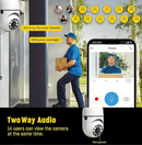 KIT 2 Câmera Lâmpada de Segurança Vigilância IP Wi-Fi 360° Visão Noturna FullHD Bivolt