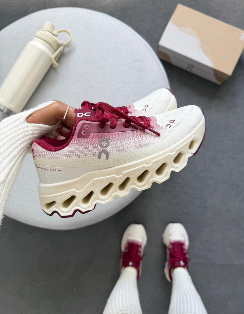 Tenis On Running Branco e Vinho - Replica Luxo Premium