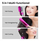 Escova Secador de Cabelo 5 em 1 Multifuncional 110v Pink/PRATA