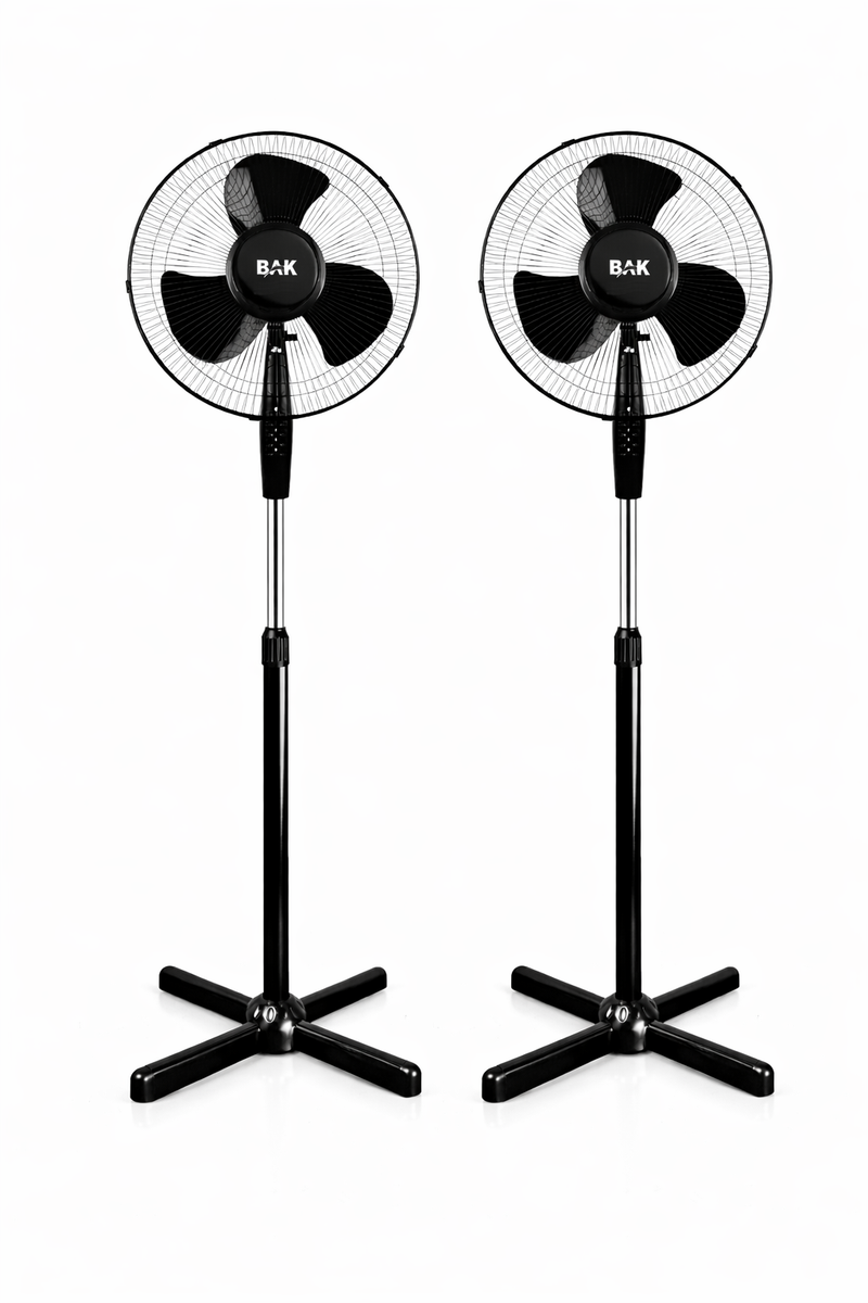 Kit 2 Ventiladores Bak 45W Coluna Silencioso